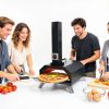Christmas Gifts Pizza Oven Outdoor 12" Portable Pellet Pizza Stove Wood Fired Stainless Steel Pizza Maker for Backyard or Outside Camping With a Thermometer,a Carry Bag and a Cutter-2