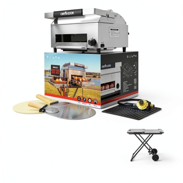 CAPTN COOK OvenPlus Pizza Oven Gas Double Deck 20in Stainless-5